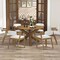 Costway 47" Round Dining Table with Solid Acacia Wood Legs for 4-6 Person for Kitchen